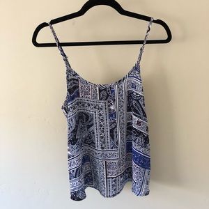 Cotton On | Blue Paisley Patterned Tank Top